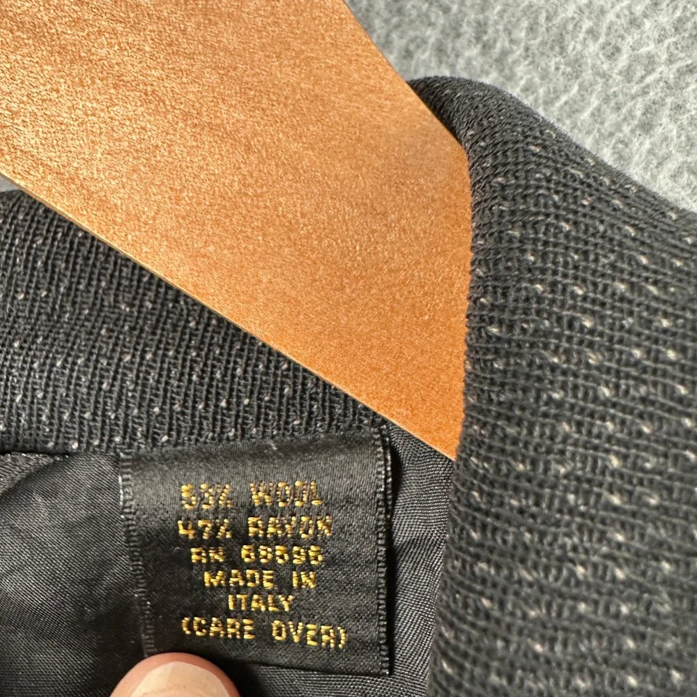 Donna Karan Blazer Mens 42 Black Sartoriale Wool Rayon Made in Italy‎ Sport Coat